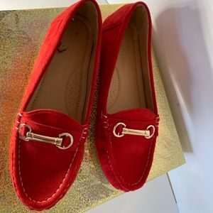 red loafers women